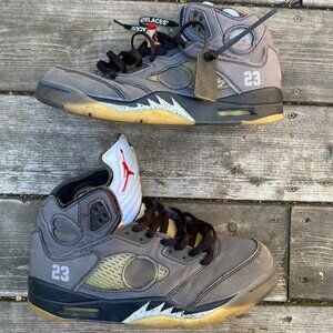 RARE Nike Air Jordan 5 Retro Off-White Muslin Shoes Size 13 With Box
